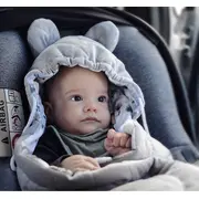 Paturica Universala Pentru Scoica Auto Bumbac   Catifea ,   Baloane - Caldura, Confort Si Siguranta In Fiecare Calatorie Pjb612431