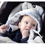 Paturica Universala Pentru Scoica Auto Bumbac   Catifea ,   Baloane - Caldura, Confort Si Siguranta In Fiecare Calatorie Pjb612431