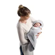 Paturica de infasat BabyNomade 0-6 luni Heather Grey