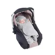 Paturica de infasat BabyNomade 0-6 luni Heather Grey