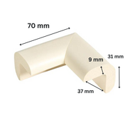 Protectie colturi pentru mobila, din spuma, set 4 buc