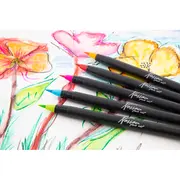 Set 20 markere Creative Craft, varf tip pensula pe baza de apa BPTCJK106431