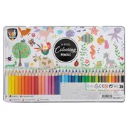 Set 36 creioane colorate Creative Craft, in cutie metalica BPTCJK150095