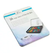 Set 36 culori Creative Craft, cutie metalica cu creion HB, pensula BPTCJK000510