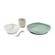 Set de masa silicon Beaba 4 piese Sage Green