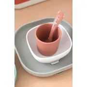 Set de masa silicon Beaba 4 piese Terracotta