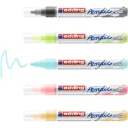 Set markere acrilice Edding 5100, varf 2-3 mm, culori pastel, 5 bucati/set BPTCED510059