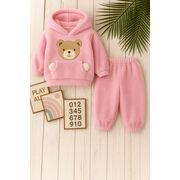 Set pufos hanorac si pantaloni welsoft - pink bbl74