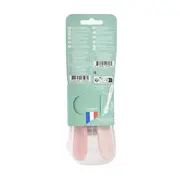 Set 2 lingurite silicon +4 luni Beaba Cotton