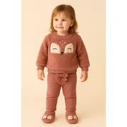Set fetita 3 piese welsoft – bluzita, pantaloni si ghetute – material pufos bbl81