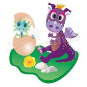 Sticker perete Dragoni veseli -  BBG005