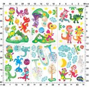 Sticker perete Dragoni veseli -  BBG005