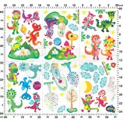 Sticker perete Dragoni veseli -  BBG005