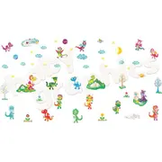 Sticker perete Dragoni veseli -  BBG005
