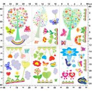 Sticker perete Flori si copacei -  BBG007