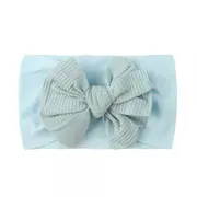 Bentita bleu lata cu funda striata aplicata mbx-21003-7-r7