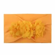 Bentita lata galben mustar pentru fetite cu floricele aplicate mdx-18153-1-r18