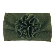 Bentita verde inchis lata cu floare mdxpp10-19-c11