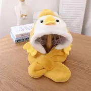 Caciulita galbena plusata pentru copii - pinguin adoctsc10-2-sa7