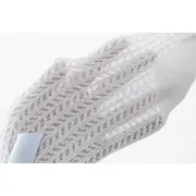 Sosete gri trei sferturi cu model din tesatura si fundita din satin mbs01-5-c2
