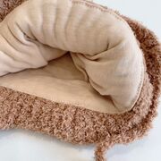 Caciulita crem cu maro pentru bebelusi - animalut dragalas liht2023-52-2-ca4