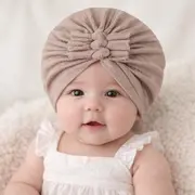 Caciulita crem tip turban cu trei fundite mbx-21021-7