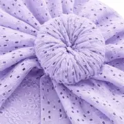 Caciulita lila tip turban cu model ajurat mbh24-2-c9
