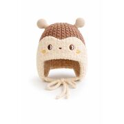 Caciulita maro cu ivoire pentru bebelusi - animalut dragalas liht2023-52-3-ca4