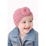 Caciulita roz pudra tip turban pentru fetite mbx-20150-2-c3