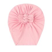 Caciulita roz tip turban cu trei fundite mbx-21021-2
