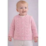 Cardigan roz tricotat modify pentru bebeluși bp3236-1