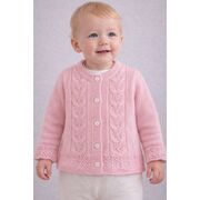 Cardigan roz tricotat modify pentru bebeluși bp3236-1
