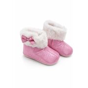 Cizmulite bebelusi roz cu blanita, interior calduros, talpa moale trpb0001