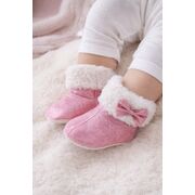 Cizmulite bebelusi roz cu blanita, interior calduros, talpa moale trpb0001