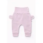 Pantaloni bebe roz cu ursuleti si inimioare - bumbac trpb0035