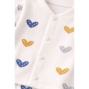 Set bebelusi 3 piese, bumbac rib, imprimeu inimioare colorate trpb0009-cp1