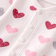 Set bebelusi 3 piese, bumbac rib, imprimeu inimioare trpb0010-cp1