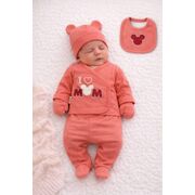 Set serde bebeluși nou-născut 0–3 luni, 5 piese cu imprimarea „i love mom” - corai bgk2051