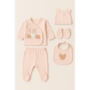 Set serde bebeluși nou-născut 0–3 luni, 5 piese cu imprimarea „i love mom” bya2051