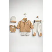 Set bymurat brodat pentru bebelusi 5 piese din bumbac bk9769