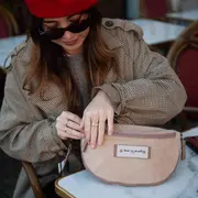 Borseta bebelusi Baby On Board Armelle Banana Naturel