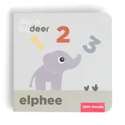 Carticica jucarie educativa numarat Done by Deer Elphee Colour Mix