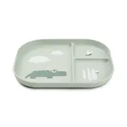 Farfurie compartimentata Done by Deer Foodie Croco Green