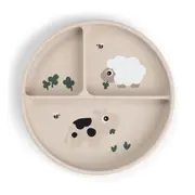 Farfurie compartimentata StickStay Done by Deer Tiny Farm Sand