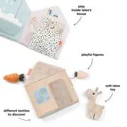 Jucarie senzoriala carticica de plus  casa lui Lalee Done by Deer Lalee Sand