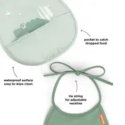 Set 2 Bavetici cu buzunar Done by Deer Croco Green