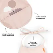 Set 2 Bavetici cu buzunar Done by Deer Happy Clouds Powder