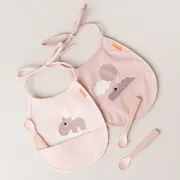 Set 2 Bavetici cu buzunar Done by Deer Happy Clouds Powder