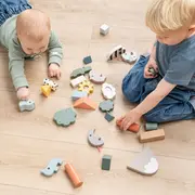 Set de constructie Done by Deer din lemn 34 piese Deer Friends