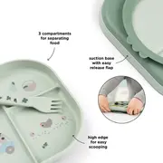 Set de masa cu ventuza Done by Deer Foodie Tiny Farm Green